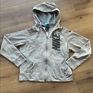 Nike Heather Gray Zip-Up Hoodie ! XL
